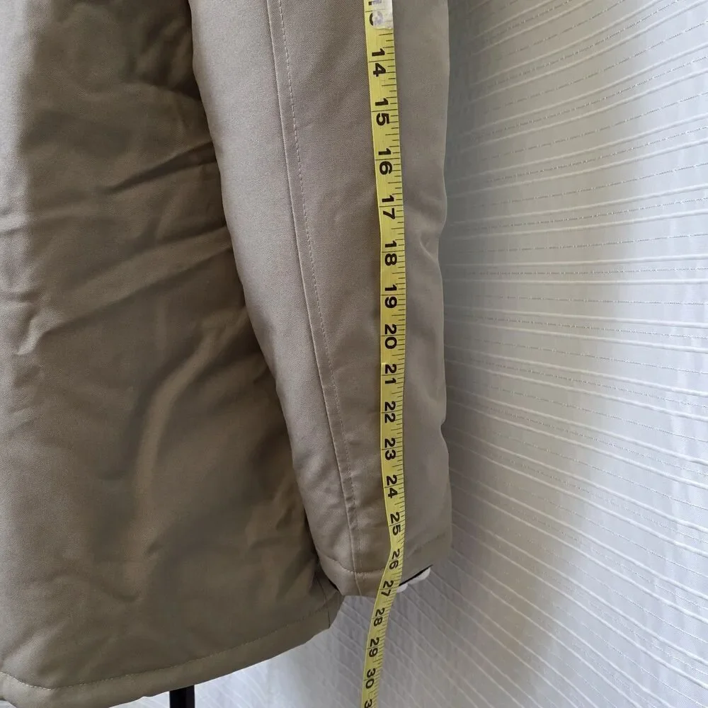 Molemsx Mountain Pioneers Parka Omni Heat Puffer Faux Fur Trim Tan Men's S/M - Picture 9 of 16
